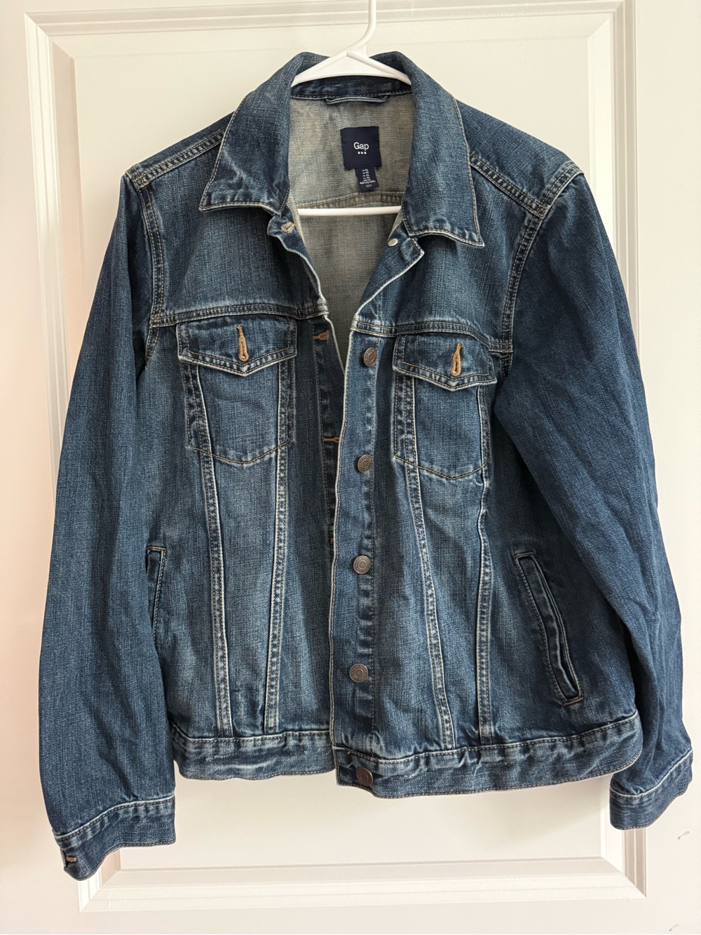 GAP Women’s XL Dark Indigo Denim Jean Jacket Medium Wash